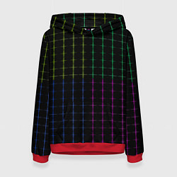 Женская толстовка Color black multicolored stripes