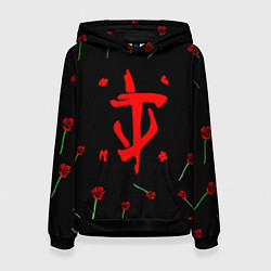 Женская толстовка Doom rose pattern