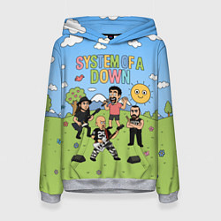 Женская толстовка System of a Down, мультяшный
