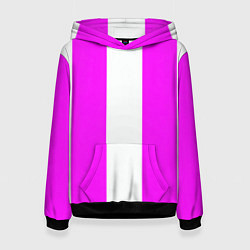 Толстовка-худи женская Color white and pink, цвет: 3D-черный