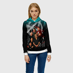 Толстовка-худи женская Король и Шут - Наш рок, цвет: 3D-белый — фото 2