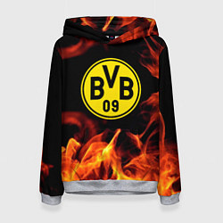 Женская толстовка Borussia огонь текстура