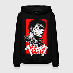 Толстовка-худи женская Берсерк аниме, цвет: 3D-черный