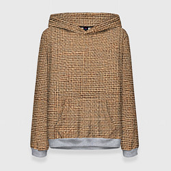 Толстовка-худи женская Мешковина имитация, цвет: 3D-меланж
