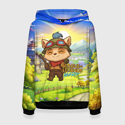 Толстовка-худи женская League of legends Тимо, цвет: 3D-черный