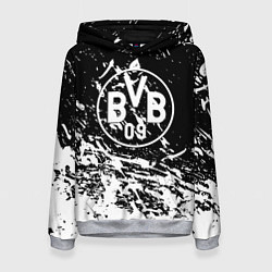 Толстовка-худи женская Borussia белые краски, цвет: 3D-меланж