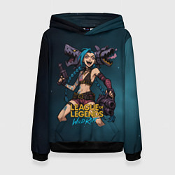 Толстовка-худи женская League of Legends Jinx, цвет: 3D-черный