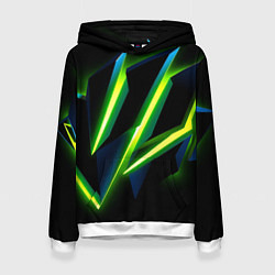 Толстовка-худи женская Geometric neon, цвет: 3D-белый