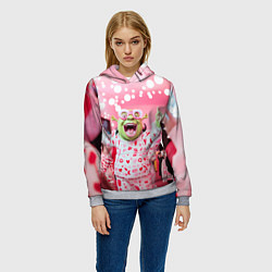 Толстовка-худи женская Шрек пижамная вечеринка, цвет: 3D-меланж — фото 2