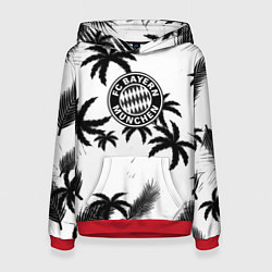 Толстовка-худи женская Бавария Мюнхен тропики, цвет: 3D-красный