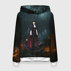 Толстовка-худи женская Вампир Сон Джин-Ву - Поднятие уровня в одиночку ан, цвет: 3D-белый