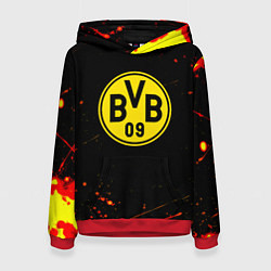 Женская толстовка Боруссиа огненные краски текстура