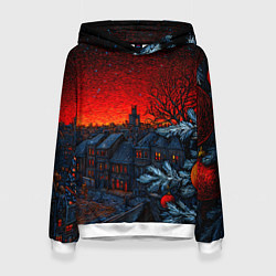 Женская толстовка Новый год в ночном городе