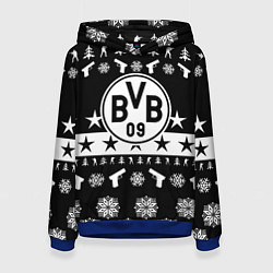 Толстовка-худи женская Borussia x counter strike, цвет: 3D-синий