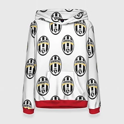 Толстовка-худи женская Juventus Pattern, цвет: 3D-красный