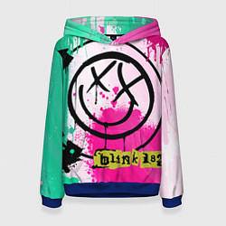 Толстовка-худи женская Blink-182: Purple Smile, цвет: 3D-синий