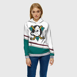 Толстовка-худи женская Anaheim Ducks Selanne, цвет: 3D-меланж — фото 2