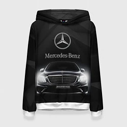 Толстовка-худи женская Mercedes, цвет: 3D-белый
