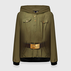 Толстовка-худи женская Униформа солдата, цвет: 3D-черный