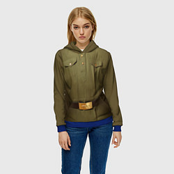 Толстовка-худи женская Униформа солдата, цвет: 3D-синий — фото 2
