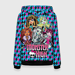 Толстовка-худи женская Monster High, цвет: 3D-черный