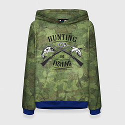 Толстовка-худи женская Hunting & Fishing, цвет: 3D-синий