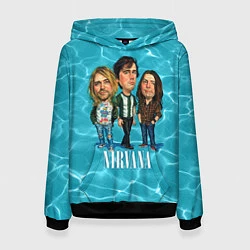 Толстовка-худи женская Nirvana: Water, цвет: 3D-черный