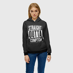 Толстовка-худи женская Straight Outta Compton, цвет: 3D-черный — фото 2