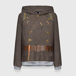 Толстовка-худи женская Шинель, цвет: 3D-меланж