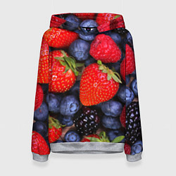 Толстовка-худи женская Berries, цвет: 3D-меланж