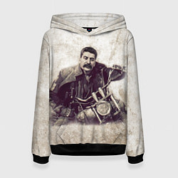 Женская толстовка Сталин байкер