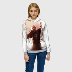 Толстовка-худи женская Горшок, цвет: 3D-меланж — фото 2