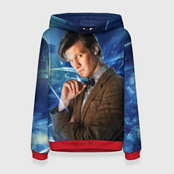 Толстовка-худи женская 11th Doctor Who, цвет: 3D-красный