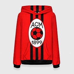 Толстовка-худи женская ACM Milan 1899, цвет: 3D-черный