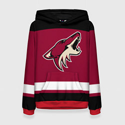 Толстовка-худи женская Arizona Coyotes, цвет: 3D-красный