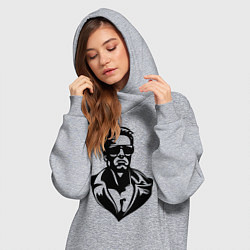 Женское худи-платье Железный Арни, цвет: меланж — фото 2