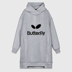 Женская толстовка-платье Butterfly Logo