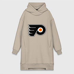 Женское худи-платье Philadelphia Flyers, цвет: миндальный