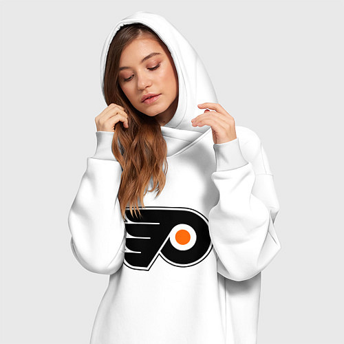 Женская толстовка-платье Philadelphia Flyers / Белый – фото 3