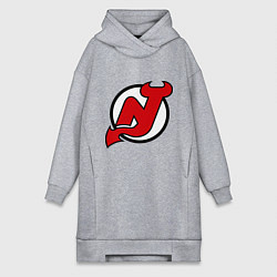 Женское худи-платье New Jersey Devils, цвет: меланж