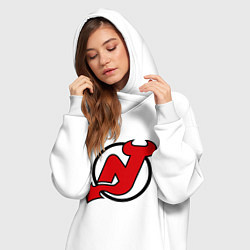 Женское худи-платье New Jersey Devils, цвет: белый — фото 2
