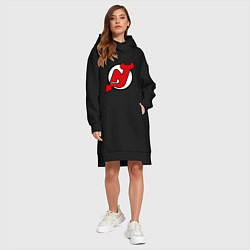 Женское худи-платье New Jersey Devils, цвет: черный — фото 2