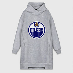 Женское худи-платье Edmonton Oilers, цвет: меланж