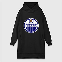 Женское худи-платье Edmonton Oilers, цвет: черный