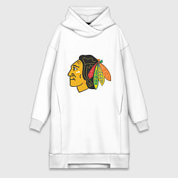 Женское худи-платье Chicago Blackhawks, цвет: белый