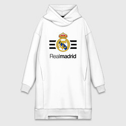 Женское худи-платье Real Madrid Lines, цвет: белый