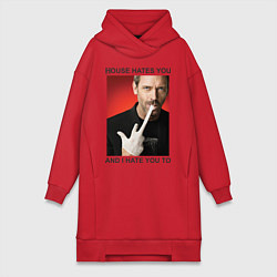 Женское худи-платье House Hates You, цвет: красный