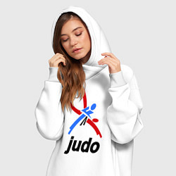 Женское худи-платье Judo Emblem, цвет: белый — фото 2