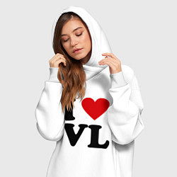 Женское худи-платье I love VL, цвет: белый — фото 2
