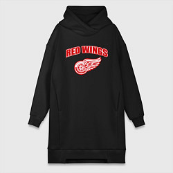 Женское худи-платье Detroit Red Wings, цвет: черный